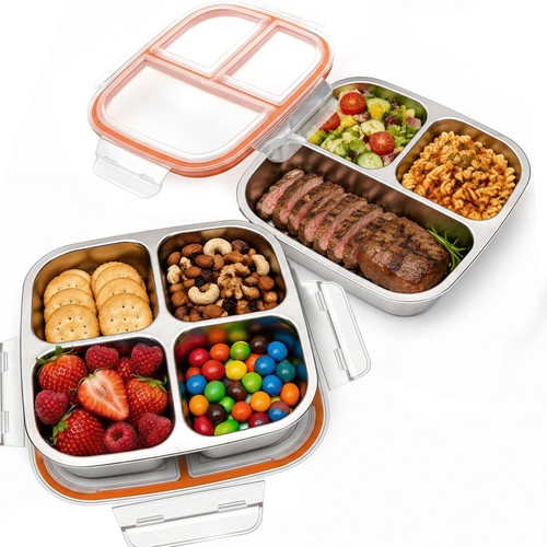 Snackbox edelstahl fächer - edelstahl,